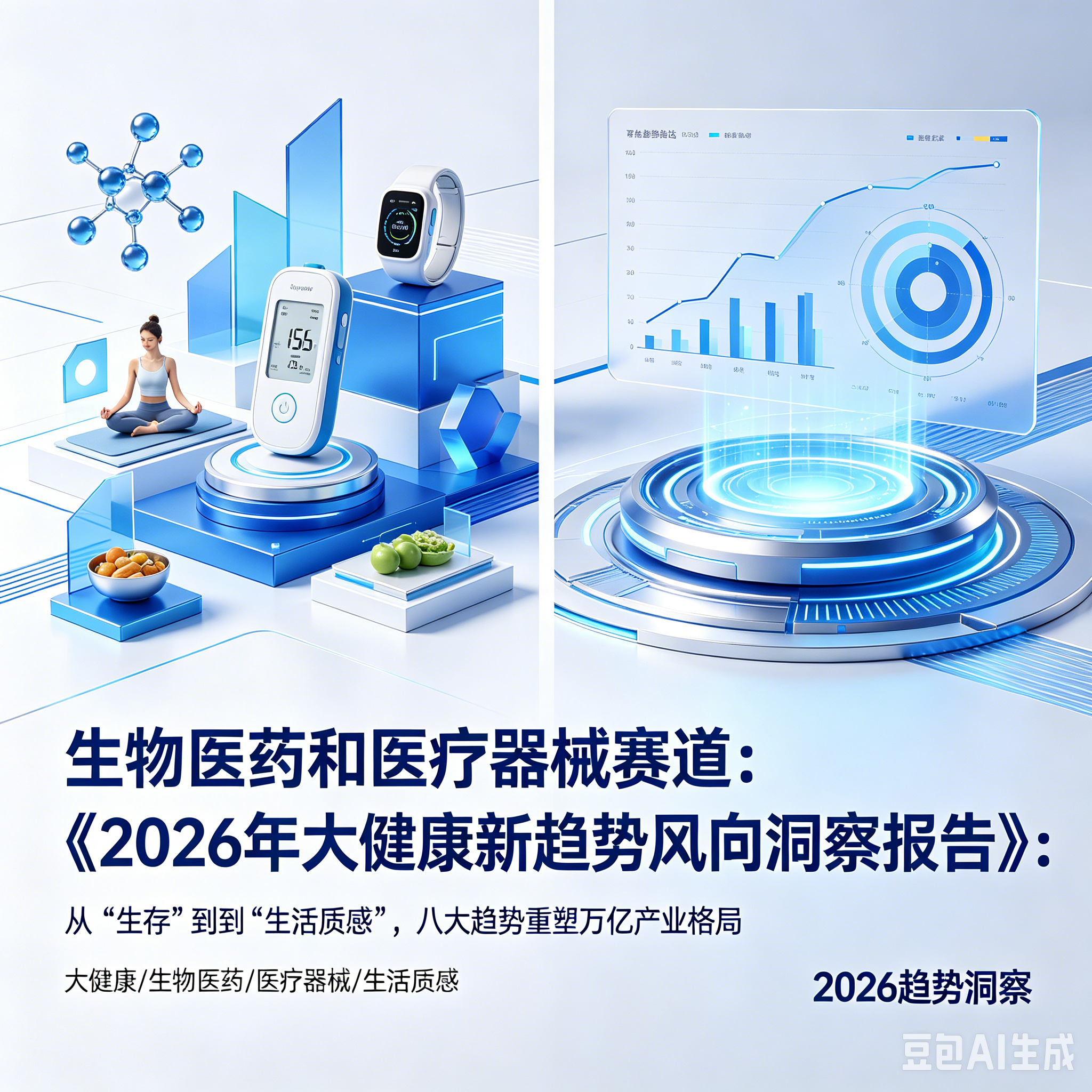 生物医药和医疗器械赛道：《2026年大健康新趋势风向洞察报告》：从“生存”到“生活质感”，八大趋势重塑万亿产业格局